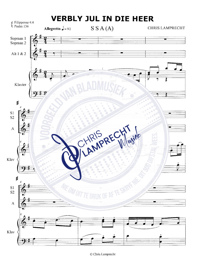 Chris-Lamprecht-Verbly-jul-in-die-Heer-met-klavier-SSAA-gedruk