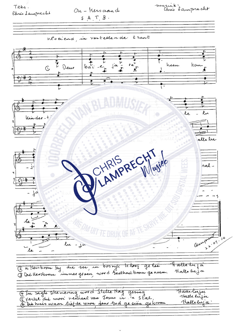 Chris-Lamprecht-Ou-Kersaand-SATB